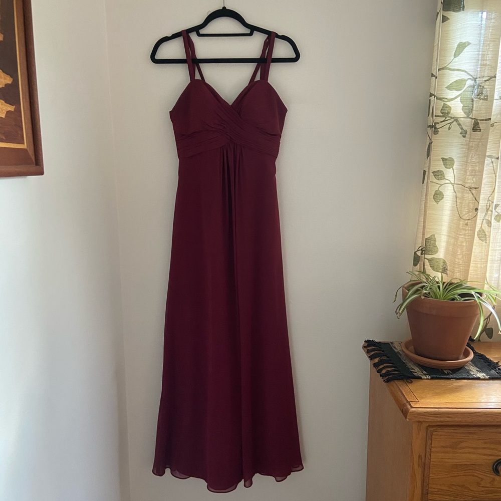 Bari jay Wine color bridesmaids dress